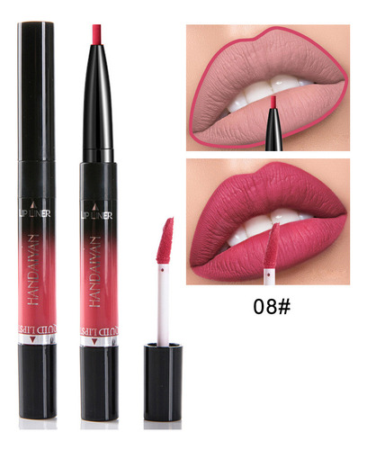 Delineador Labial Antiaderente Dois Em Um Com Brilho Labial