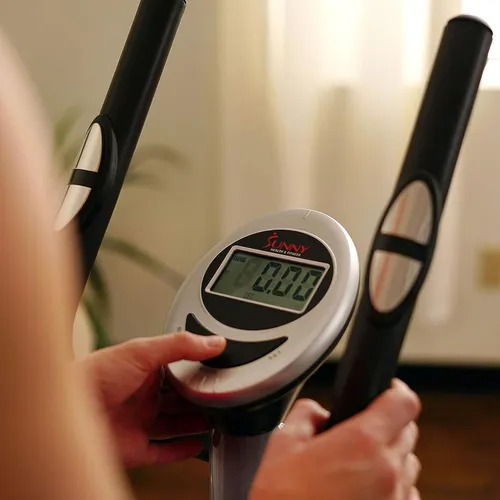 Sunny Health & Fitness SF-E905 máquina elíptica de stepper legacy color negro