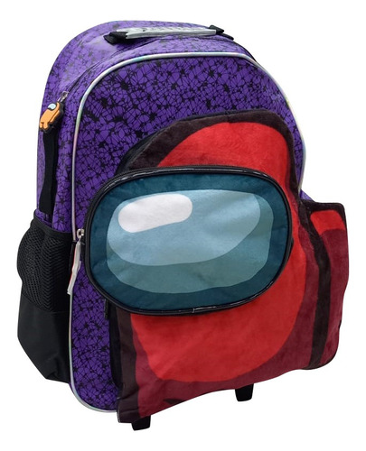 Mochila Escolar Cresko- Con Carro- Violeta- 18- Amongus