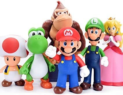 Abesslon Juego De 6 Figuras De Super Mario Para Niños,