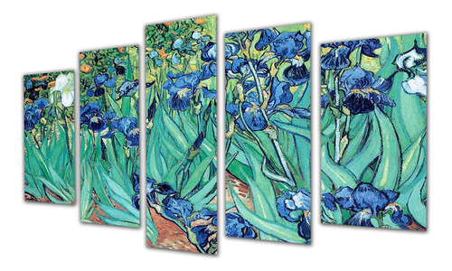 Cuadro 60x100cm Van Gogh Lirios Pintura Flores Arte