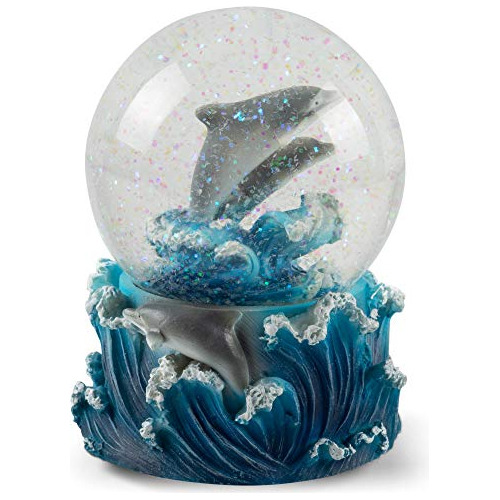 Figura De Delfines Juguetones Globo De Agua De 100mm To...