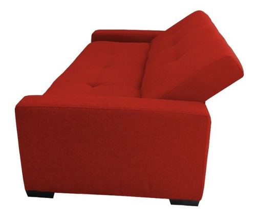 Sofa Cama Sofacama Futon Sillon Sala Mobleco Color Rojo Diseño De La Tela Loneta