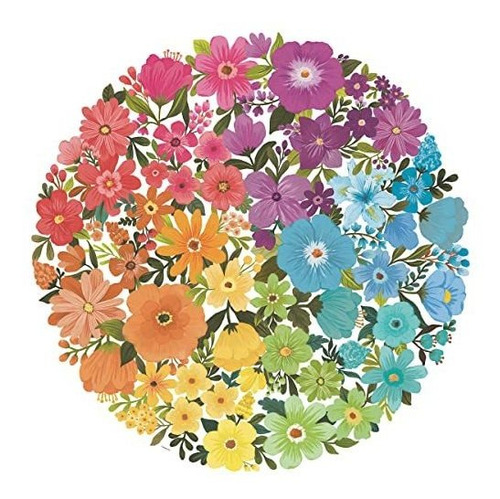 Quebra-cabeça Ravensburger Flowers 500 Peças Para Adultos