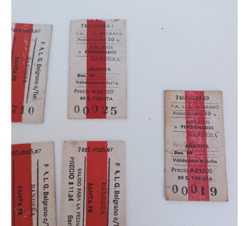 Antiguo Pasaje Boleto En Cartón Del Ferrocarril Tren, $c/u (Usado)