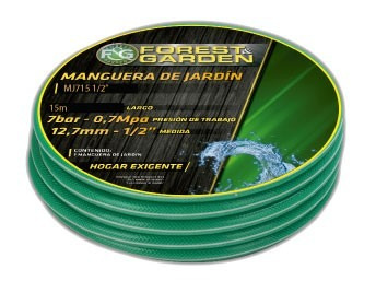 Rollo De Manguera De Jardin 15mts Forest & Garden Mj7151/2