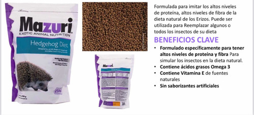 Mazuri Alimento Extruido Para Erizo Tierra Insectivoro
