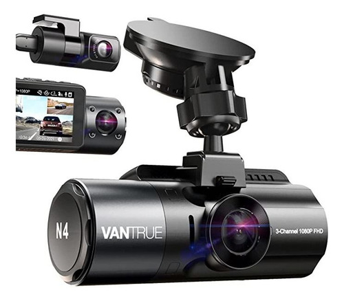 Vantrue N4 3 Canales 4k Dash Cam, 4k+p Delantera Y Trasera,.