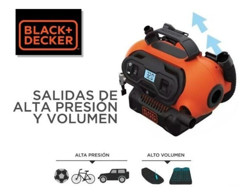 Inflador Multiuso Black+decker Bdinf20qp 12/220v Inalambrico