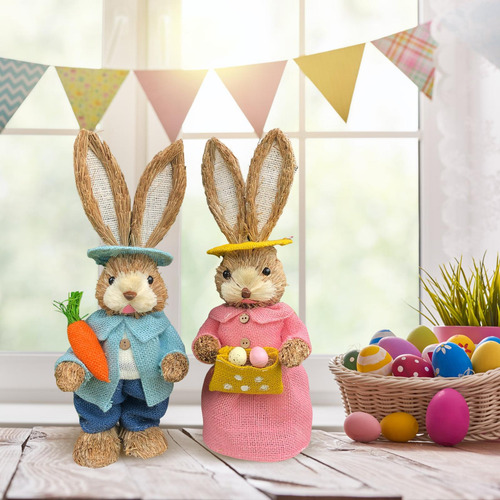 Dibujos Animados 2 Uds De Pascua De Paja Estilo H