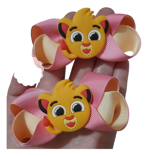 Laço De Cabelo Bolofofos Rick Leão (unidade) Rosa E Amarelo