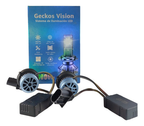 Bombillos Faros Luces Led Carro Geckos Vision H13 2 Caras