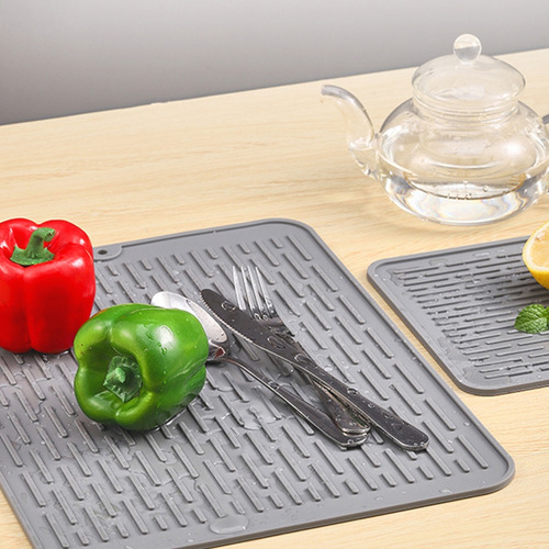 (bk) Tapete De Secagem De Pratos De Silicone Resistente Ao C