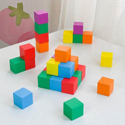 Bloques De Cubos De Clasificación Y Conteo, 3 Cm 100 Piezas