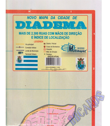 Novo Mapa Da Cidade De Diadema: Não Aplica, De Equipe Ial. Série Não Aplica, Vol. Não Aplica. Editora Multimapas, Capa Mole, Edição 1 Em Português, 2022