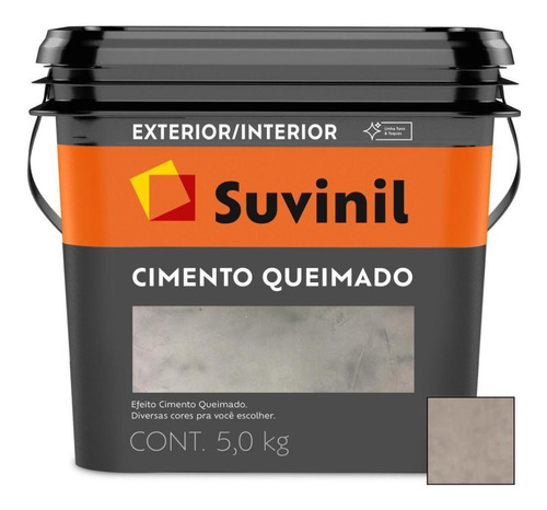 Enduido Suvinil Acrilico 5 Kg. Cemento Quemado Piedra Rosada