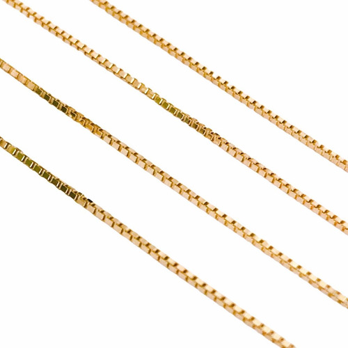 Imagem 1 de 4 de Corrente Veneziana 45 Cm Largura 0,50mm Em Ouro 18k