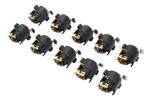 Conector De Micrófono 10 Piezas Xlr Hembra Jack 6.5 Mm