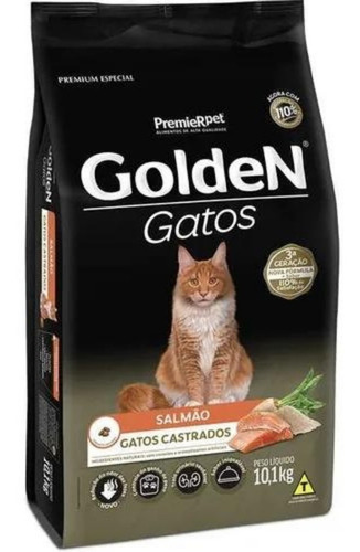 Golden Gatos Castrados Sabor Salmão 10,1kg