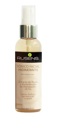 Tónico Facial Hidratante Rusens 60ml Nivel Ph Extracto Rosas