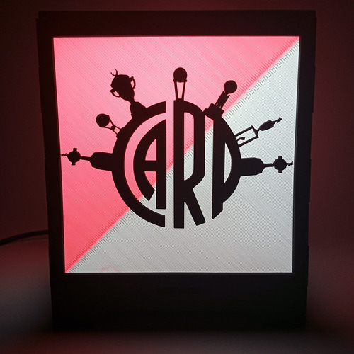 Velador Club Atlético River Plate Decoración Regalo Único Negro Rojo Y Blanco