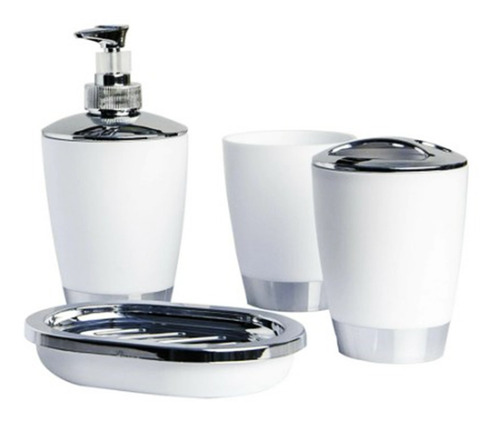 Set Accesorios Baño 4un Blanco Mixa-mimbral
