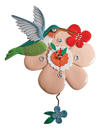 Allen Designs Pretty Bird - Reloj De Pared Con Diseño De Col