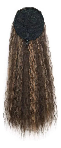 1b# Cabello Fibra Natural Cola Extensiones Pelo Peluca