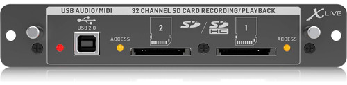 Behringer X32 X-live Tarjeta Expansion Para 32-channel Sd