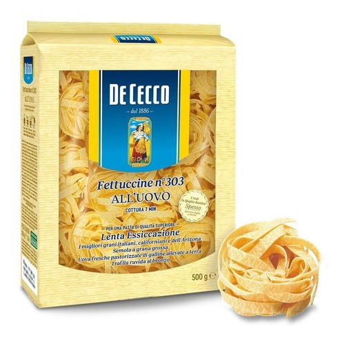 Fideos De Cecco Fettuccine N° 303 Al Huevo 500 G.