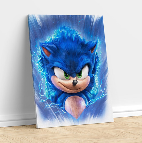 Cuadro Sonic Pelicula Niños Decorativo Moderno Pieza Living