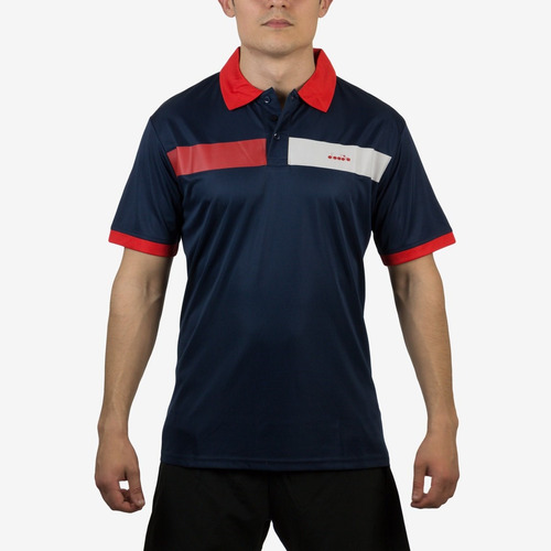 Diadora Hombre Dry Fit Polo C/contraste - Navy