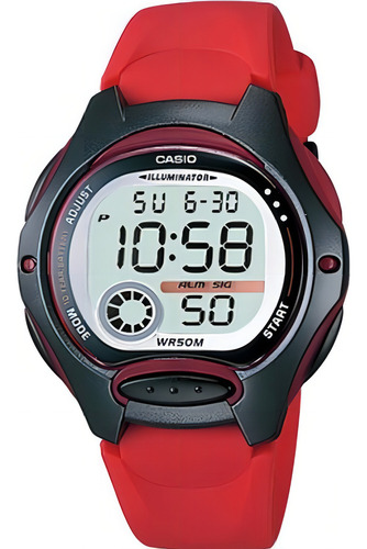 Casio Digital Lw200-av Color Rojo/Negro