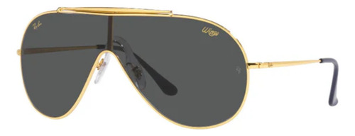 Anteojos Lentes Gafas Sol Ray-ban Sol Rb3597 Dorado Brillante Extra Large + Optica Central Store