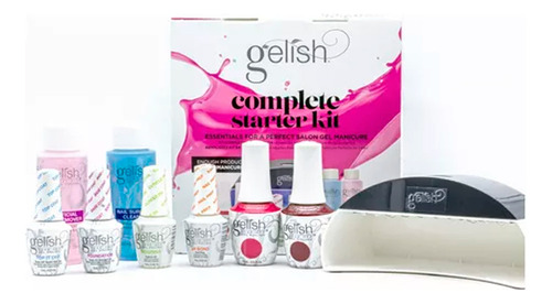 Gelish kit completo de iniciacion com lampara led com 2 tonos Soak-off gel polish