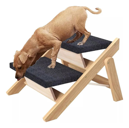 Escalera Plegable Para Mascotas Escalones 2 En 1 Rampa