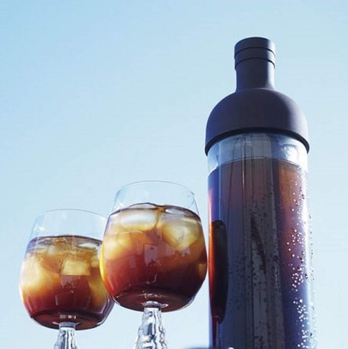 Botella De Vino Hario Cold Brew Coffee, 650 Ml, Color Marrón