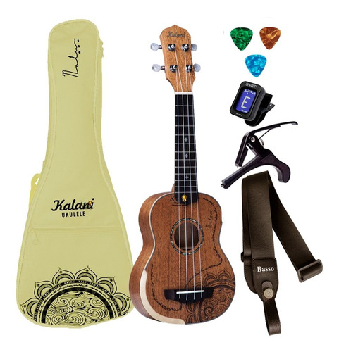 Ukulele Acústico Kalani Signature Nalu + Bag E Acessórios