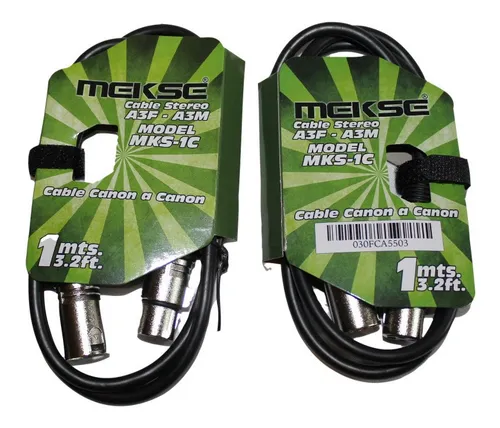 Pack 2 Unidades topmusic Cable Microfono Balanceado 1mt Pack 2 Unidades topmusic Cable Microfono Balanceado 1mt