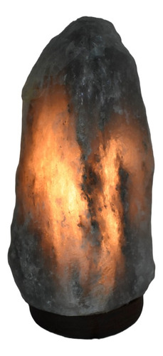 Lámpara De Sal De Himalaya Gris 3 A 5kg 22x11cm Con Dimmer 