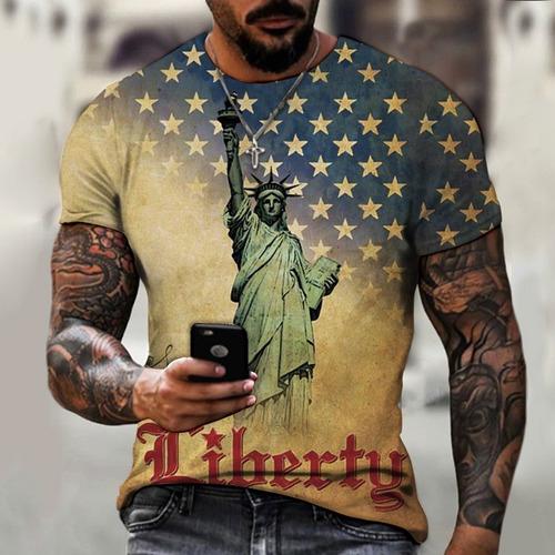 Bhn Camisetas De La Bandera Americana Camiseta Eagle Flag 3d