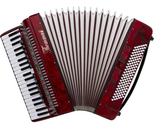 Acordeon 120 Baixos Ta 12020 Vermelho Thommasi
