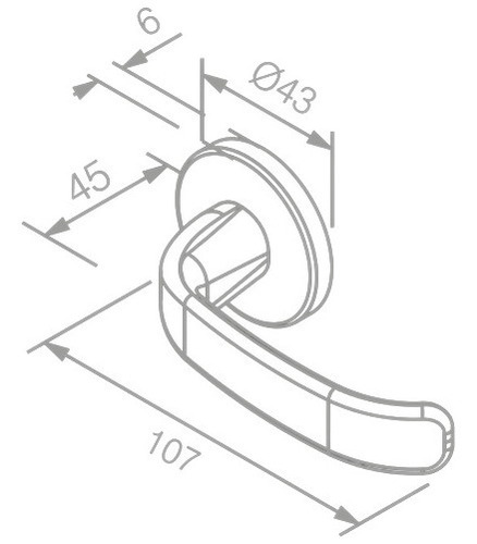 Fechadura Para Porta Interna Pado Concept 413 Rr1 Cromada