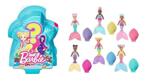 Juguete sorpresa con forma de minisirenas de Barbie, Mattel Ghr66, varios colores