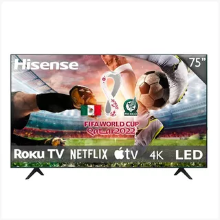 Tv Pantalla Hisense 75 4k Smart Tv Con Roku Integrado 75r6e
