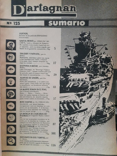 Revista Dartagnan Nro 125 Leer!!! (Usado)