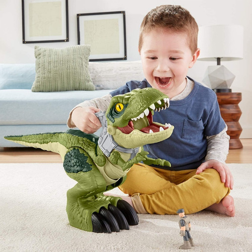 Imagem 10 de 10 de Imaginext Dinossauro T-rex Mordida Feroz Mattel Fisher-price
