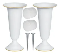 Comprar Jarrón De Cementerio De Metal, Jarrones De Flores Con Base Y