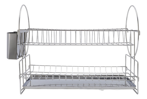 Estante Para Secar Platos De Cocina De Acero Inoxidable De 2