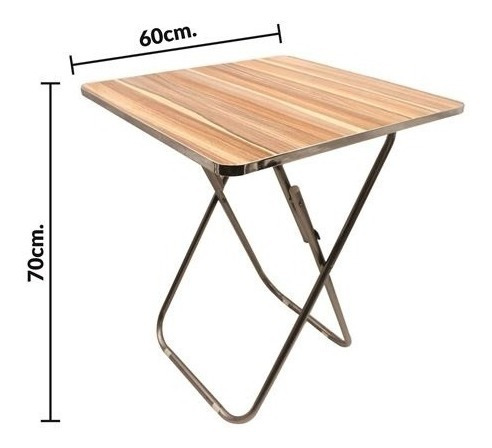 Mesa Cuadrada Plegable 60x60x70